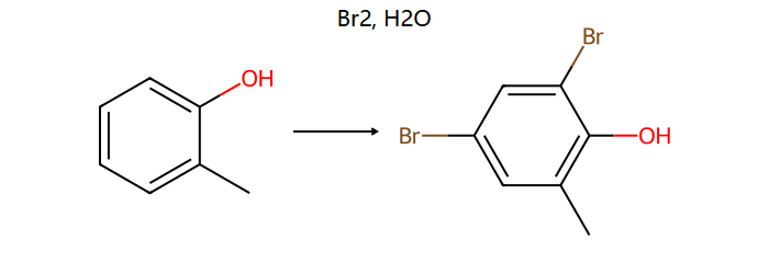 o-cresol Br2/H2O