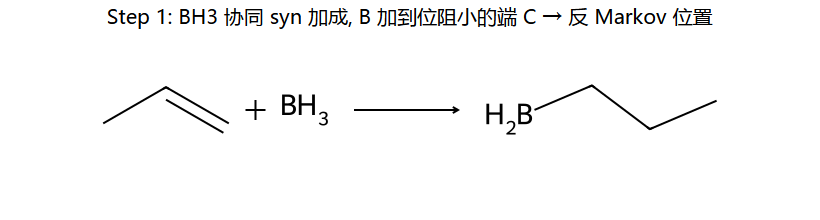 Step 1: BH3 协同 syn 加成